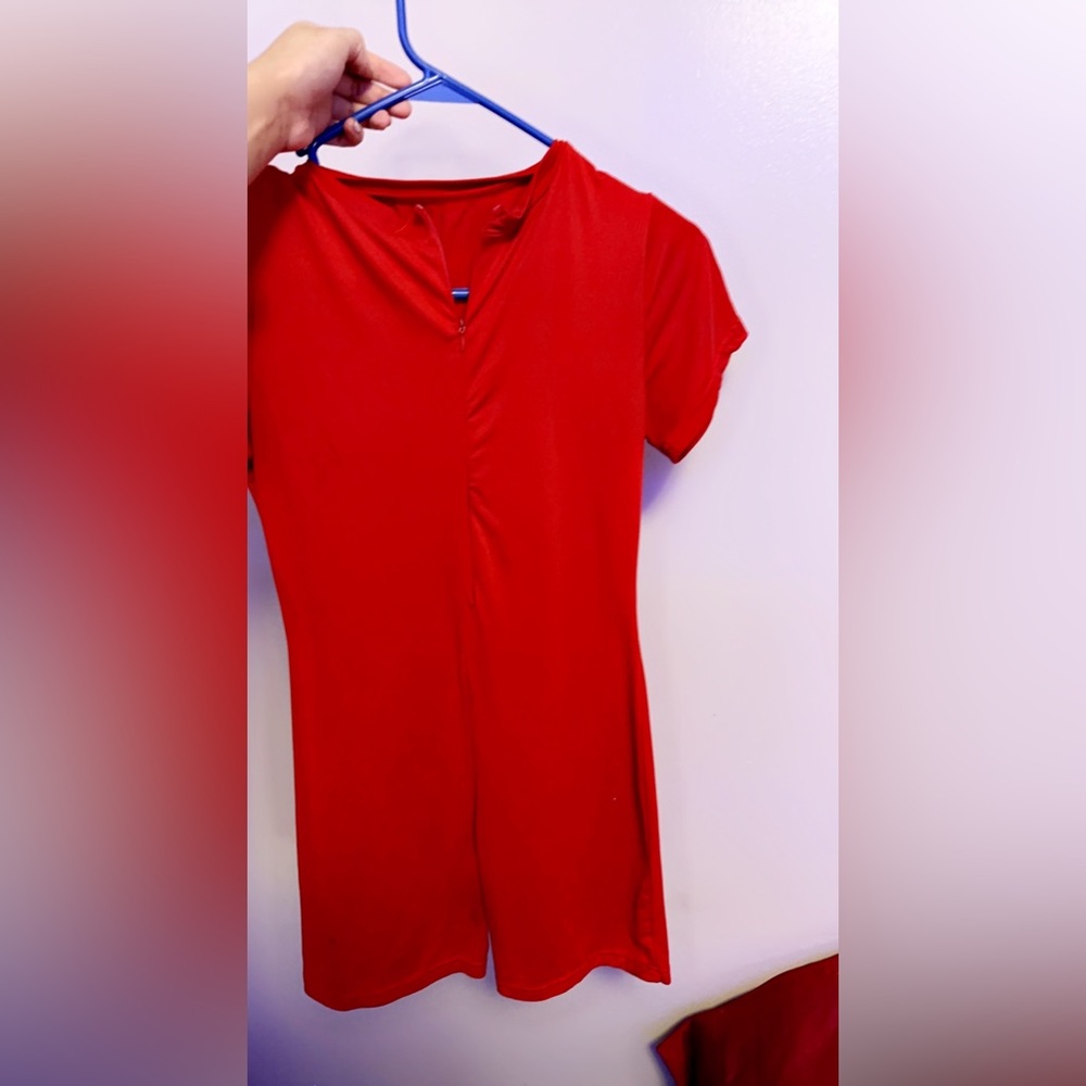 Red bodysuit